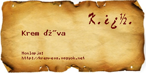 Krem Éva névjegykártya